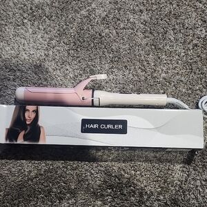 Pink and White Hair Curling Iron